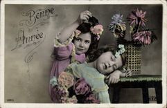VINTAGE POSTCARD Fantasie Children Happy New Year