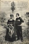 VINTAGE POSTCARD Doric and Lena Idylle Breton in worms by Botrel Folklore