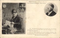 Gente de Bretaña de la POSTAL de la VENDIMIA buena en de nuestro folklore de las premisas
