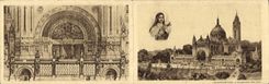 Postale partida doble para la basílica Sainte de Teresa del niño Jesús tiene Lisieux