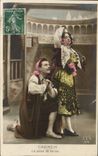 VINTAGE POSTCARD Fantasy Carmen Plaza of toros Bull