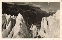 POSTAL MODERNA Chamonix visto del glaciar de las pirámides del nos dejó trabajar