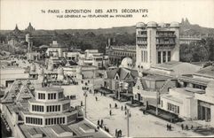 VINTAGE POSTCARD Paris Fair Of Decorative Arts View on the esplanade of the Invalids