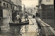 CPA Paris La Grande Crue de la Seine Inondation du bas de la rue de Bourgogne