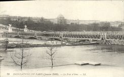 CPA Inondations De Paris Le pont d'Iena