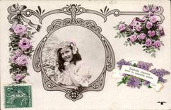 VINTAGE POSTCARD Fantasy Child sincere Wishes