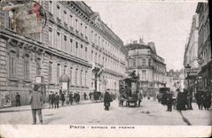 VINTAGE POSTCARD Paris Banque de France