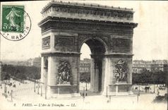 CPA Paris L'Arc de Triomphe