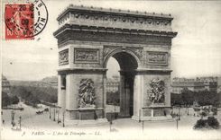CPA Paris L'Arc de Triomphe