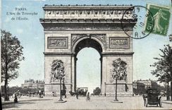 CPA Paris L'Arc de Triomphe de l'Etoile