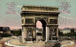 CPA Paris L'Arc de Triomphe