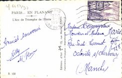 CPM Paris L'Arc de Triomphe