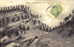 CPA Sospel 27eme Chasseurs au Col de l'Orme militaria Chasseurs alpins