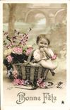 VINTAGE POSTCARD Good Festival Child Baby