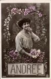 VINTAGE POSTCARD Andree Femme