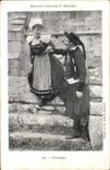 CPA L'Echalier Bretagne Femme Folklore 