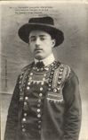 CPA Bretagne Botrel Folklore Homme