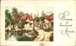 VINTAGE POSTCARD Good Fantasy and happy Year