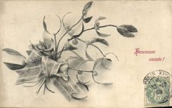 VINTAGE POSTCARD Fantasy Flowers GUI seal St Jean Froidemendel