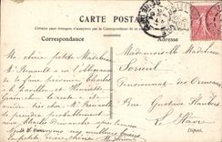 VINTAGE POSTCARD Child with the binoculars