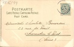 VINTAGE POSTCARD Fantasy Man Boat