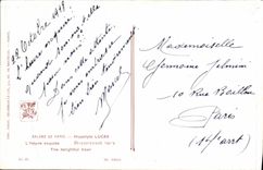 VINTAGE POSTCARD Living rooms of Paris Hippolyte Lucas the exquisite hour