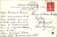 CPA Meilleurs Souhaits Femme Enfant
