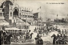 CPA La distribution des Aigles Militaria 