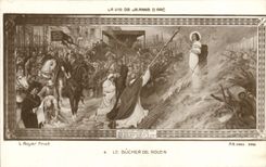CPA La Vie de Jeanne d'Arc Le Bucher de Rouen