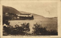 CPA Abbaye d'Hautecombe Le Monastere vu de la presqu'ile du Sacre Coeur