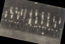 CARTE PHOTO Hommes Musiciens 
