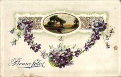 CPA Bonne Fete Fleurs