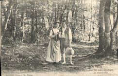 CPA La Vie Aux Champs Le Rendez Vous Folklore