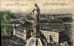 ND viejo Church De Fourviere de Lyon de la POSTAL de la VENDIMIA