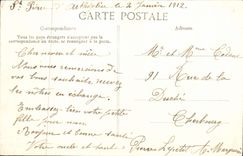 VINTAGE POSTCARD Happy New Year Woman Butterfly