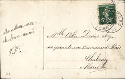 VINTAGE POSTCARD Happy New Year Child Clover Horseshoe