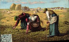 VINTAGE POSTCARD Glaneuses Millet
