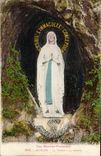VINTAGE POSTCARD the High Heavy Pyrenees the virgin with the cave