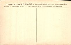 VINTAGE POSTCARD Heavy Overall picture Of the City the Castle And the Basilica