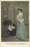 VINTAGE POSTCARD Military Fantasy Woman Militaria