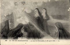 CPA La Vie De Bernadette La Mort De Bernadette Le 16 avril 1879