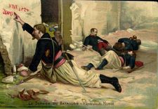 CPA Le Dernier Du Bataillon D'Apres Jules Monge Zouave Militaria 