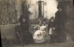 CARTE PHOTO Famille Femmes Enfants