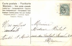 VINTAGE POSTCARD Happy Fantasy Year Doves Flowers