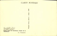 VINTAGE POSTCARD Delacroix Paris Palate Of Luxembourg Cupola Of the Library famous Greeks