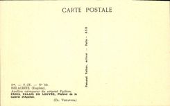 VINTAGE POSTCARD Delacroix Paris Palate Of Louvre Ceiling Of the Gallery Of Apollo victorious Apollo of the snake Python