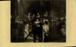 VINTAGE POSTCARD Rembrandt Amsterdam Riks Museum the catch of weapons of the captain Frans Banning