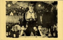 VINTAGE POSTCARD Manet London Samuel Courtauld the bar of the Madnesses Shepherdesses