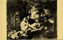 VINTAGE POSTCARD Manet Paris Museum Of Louvre the lunch on the grass Funds Moreau Nelaton