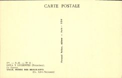 VINTAGE POSTCARD Goya there Lucientes Lille Museum Of Beautiful arts the garrot